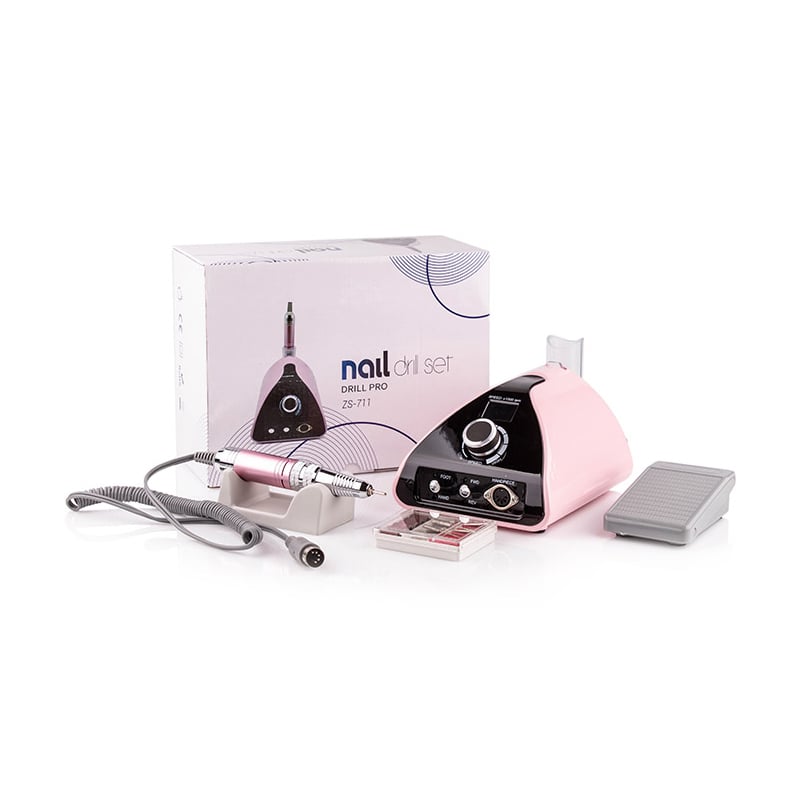 Фрезер Nail Drill ZS-711 35000 обертів, Рожевий, 65 Вт